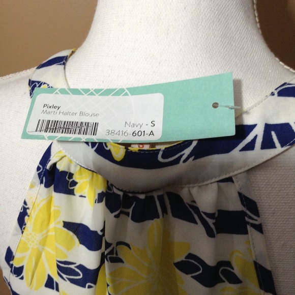 NWT Pixley Martí Halter floral sleeveless blouse size XS - Picture 5 of 6